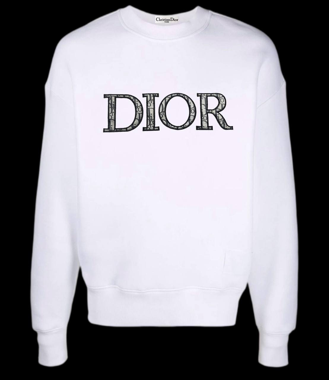 Sudadera DIOR blanca logo logos pequeños