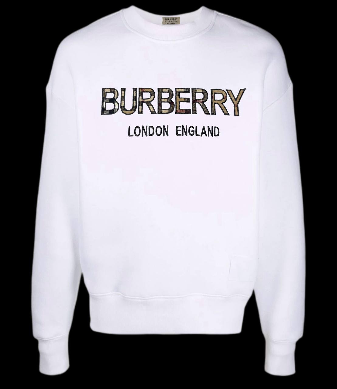 Sudadera BURBERRY blanco logo tricolor