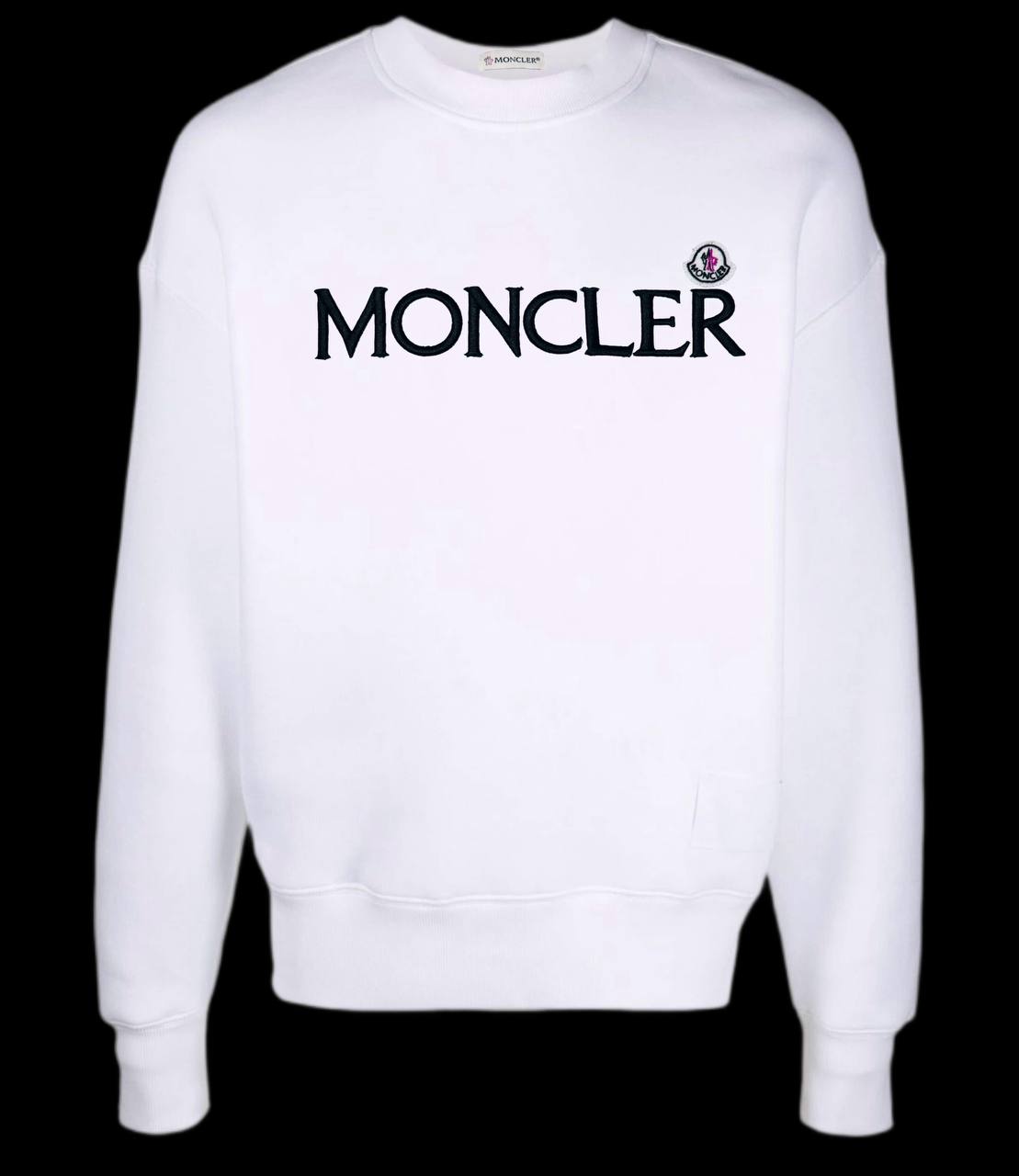 Sudadera MONCLER blanco logo negro