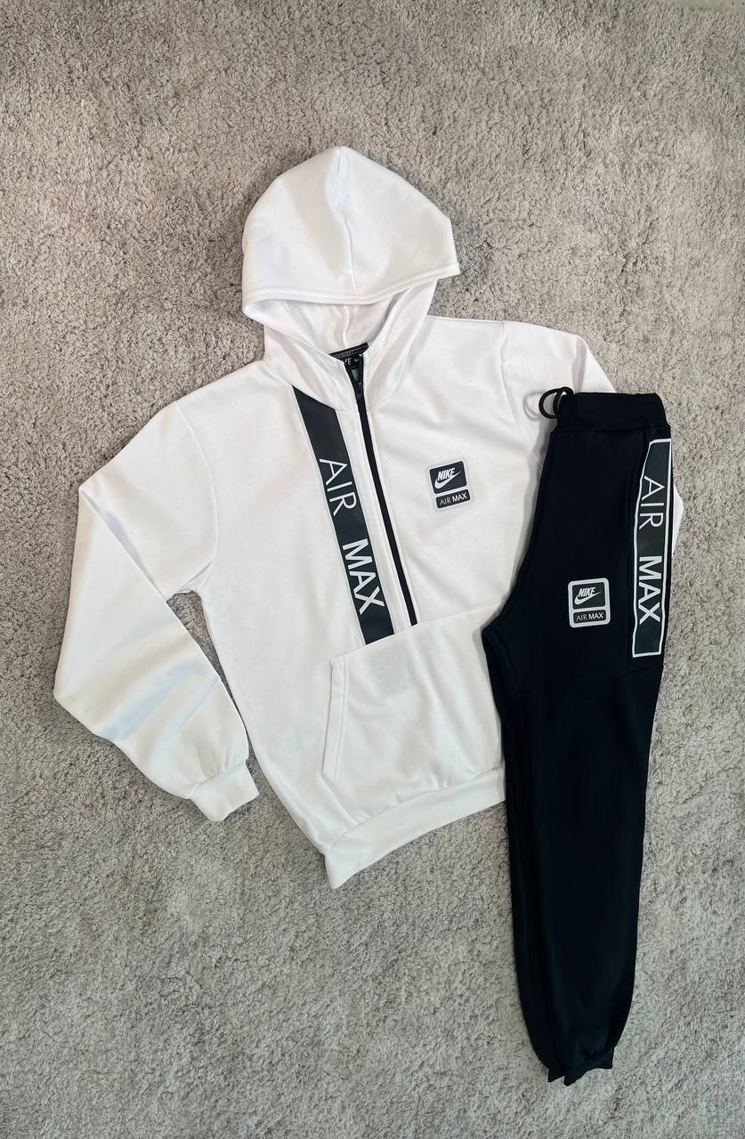CHANDAL NIKE AIR MAX blanco logo negro