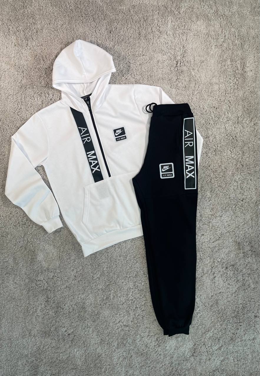 CHANDAL NIKE AIR MAX blanco logo negro