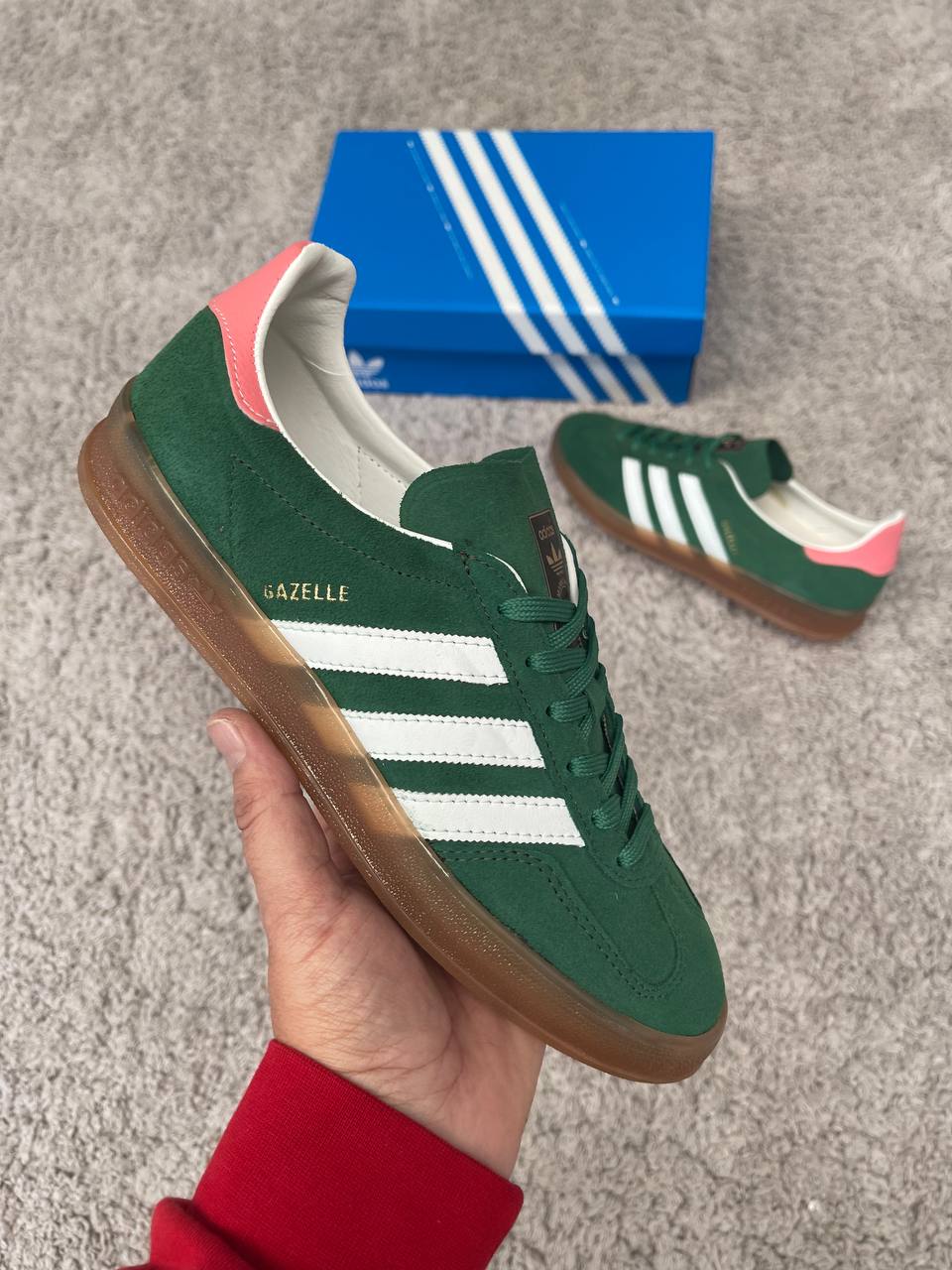 ADIDAS GAZELLE verde y blanco