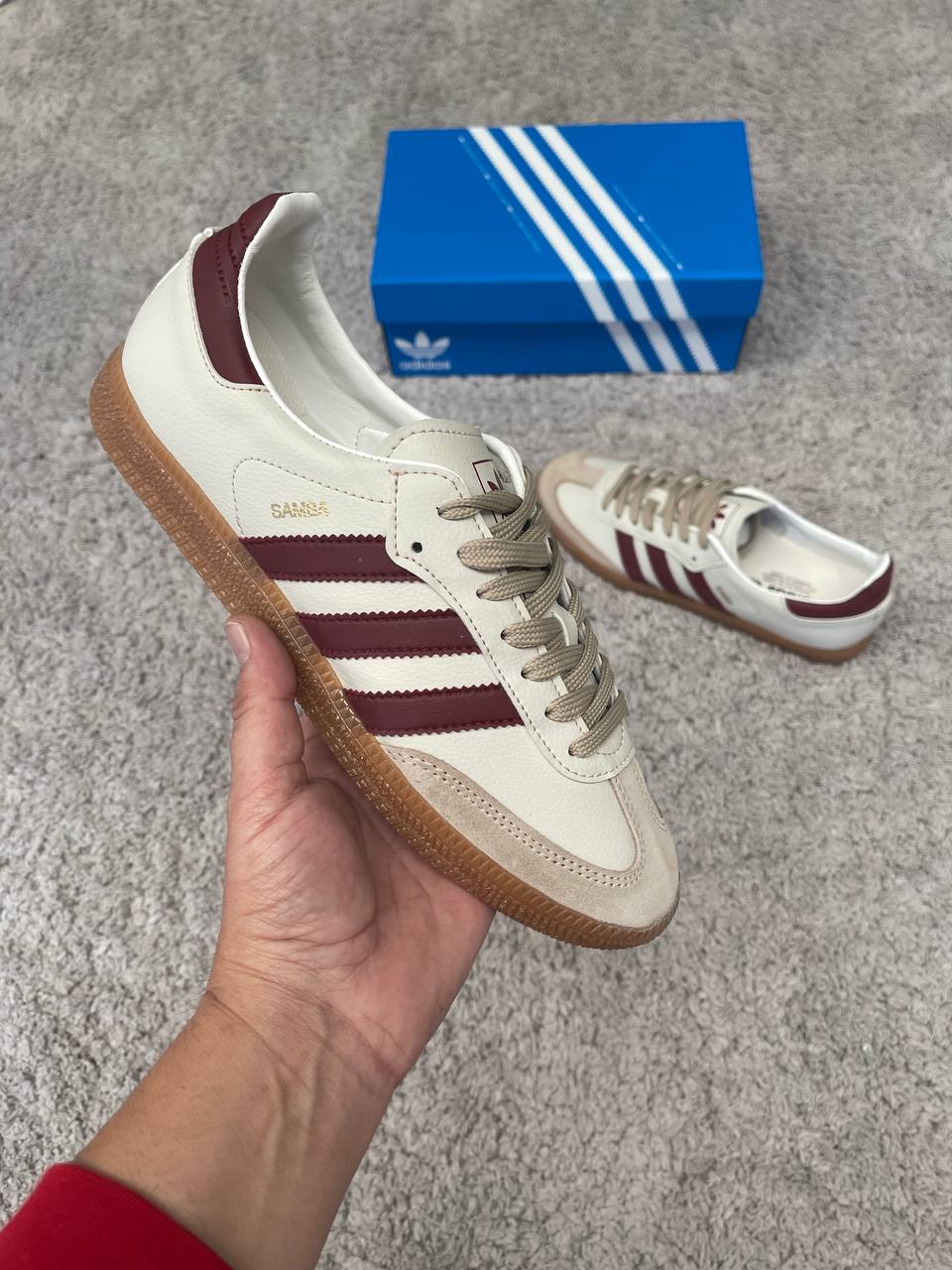 ADIDAS SAMBA BEIGE ROJO CARRUAJE