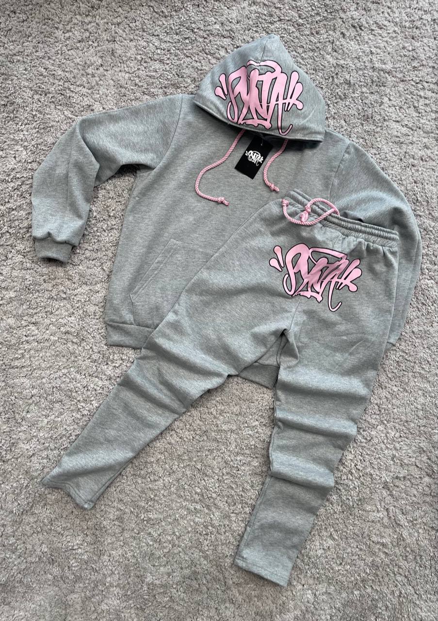 CHANDAL SYNA gris logo rosa