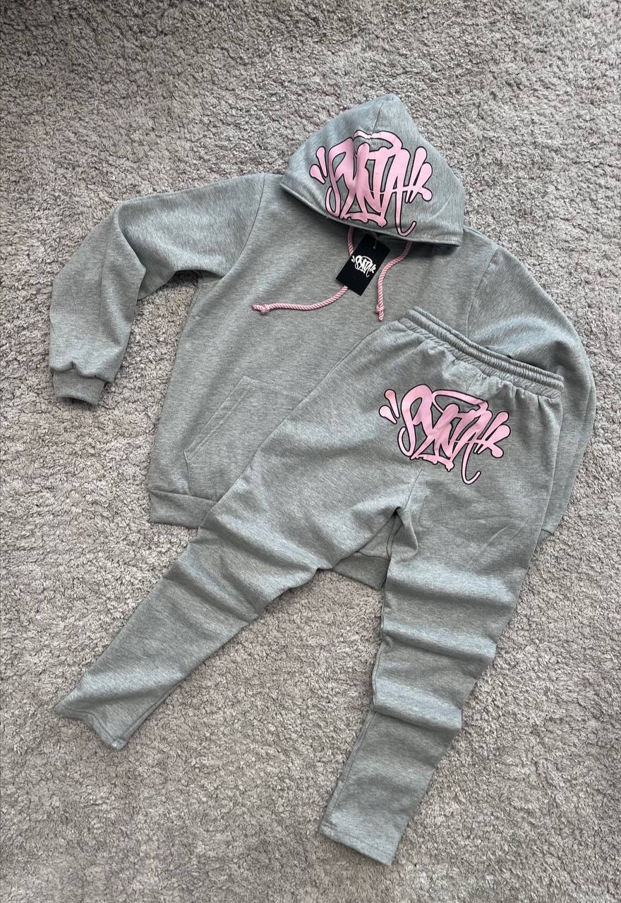 CHANDAL SYNA gris logo rosa