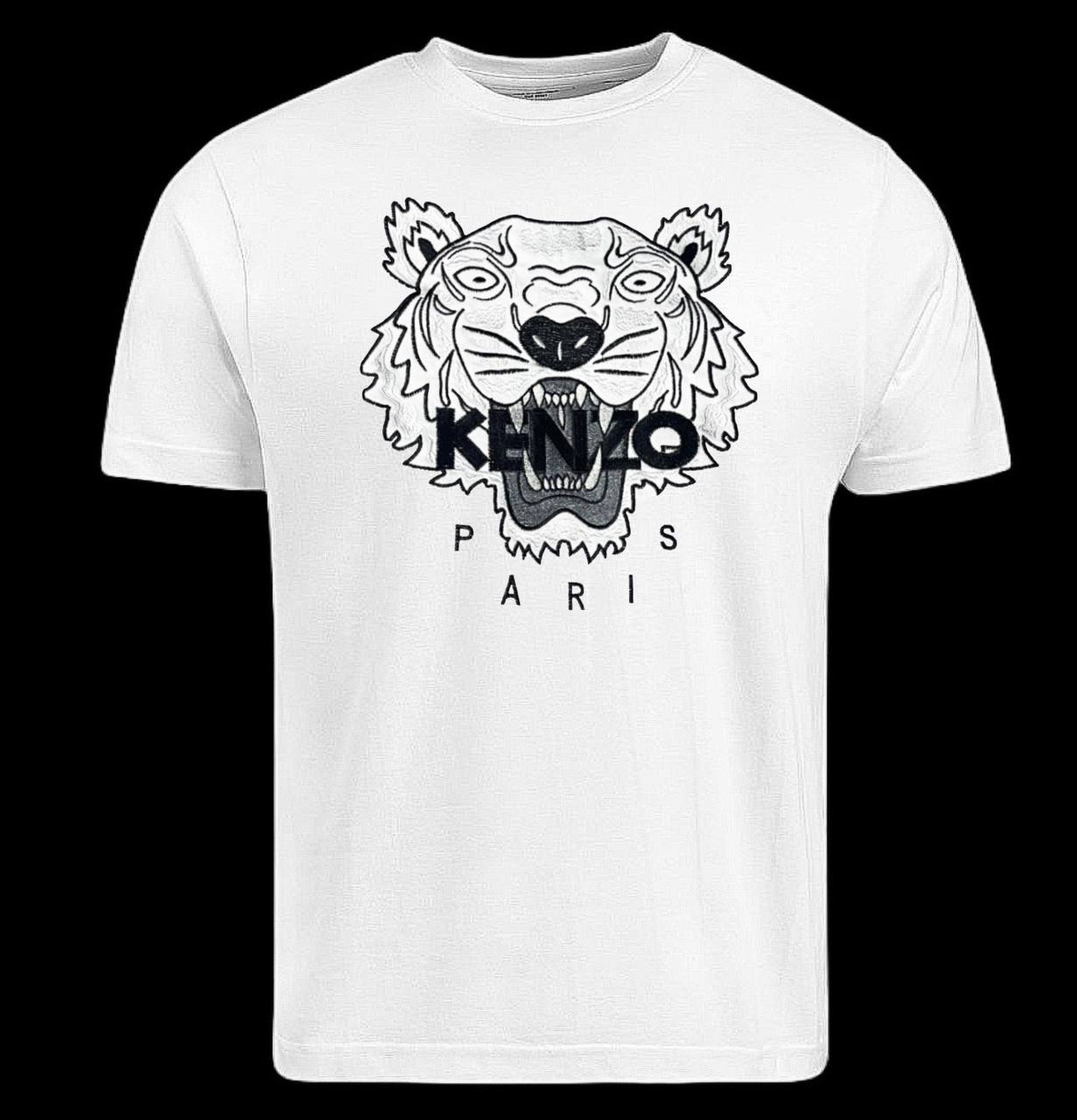 Camiseta kenzo negra logo grande gris y negro