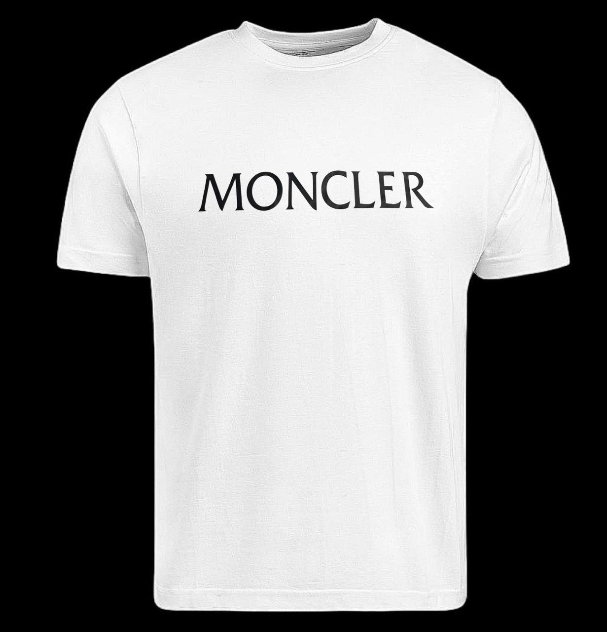 Camiseta moncler blanca logo negro