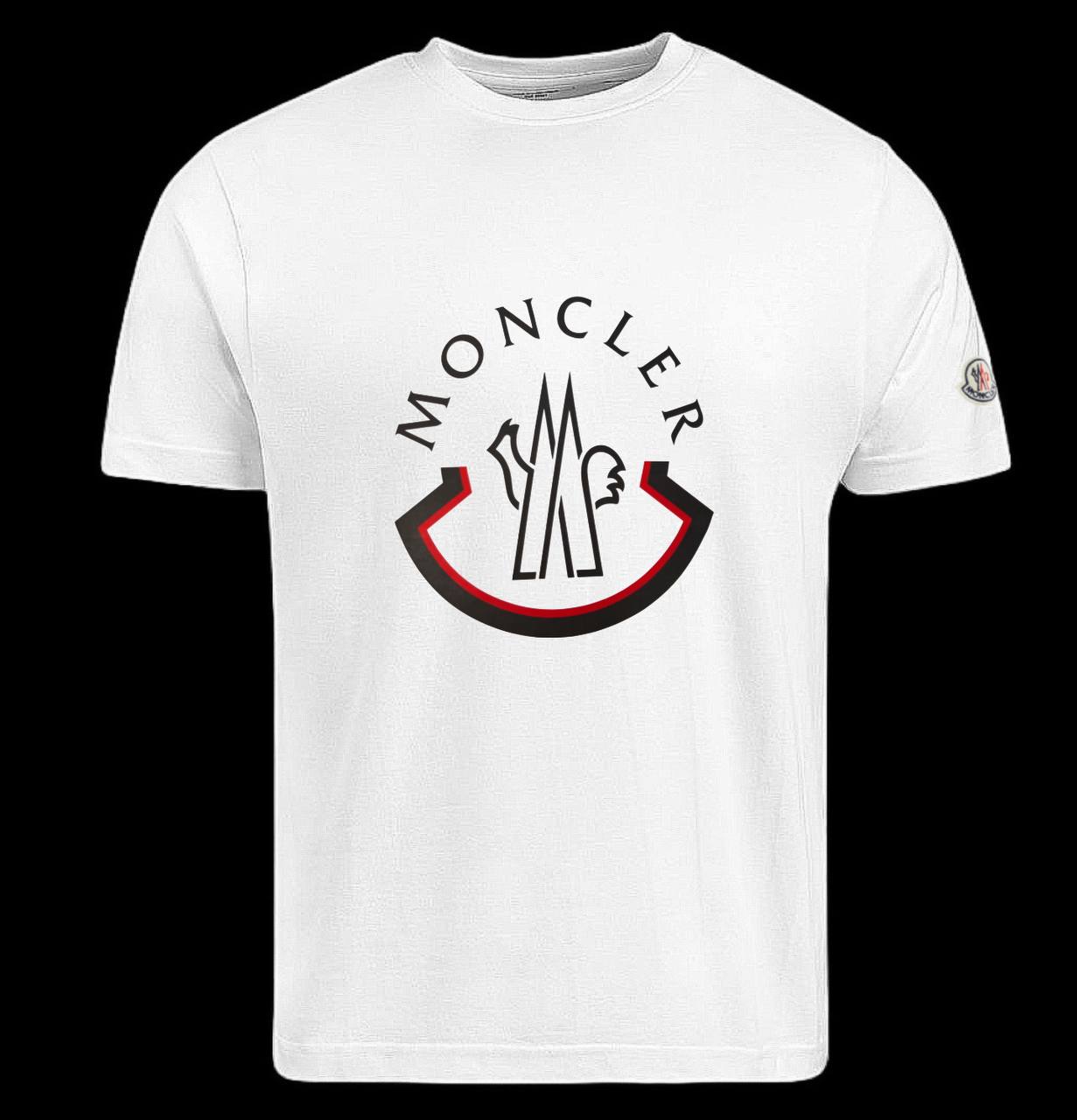Camiseta moncler blanca logo grande sin borde