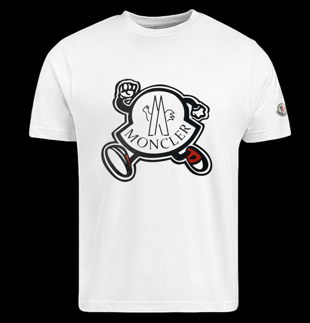 Camiseta moncler blanca logo grande muñeco