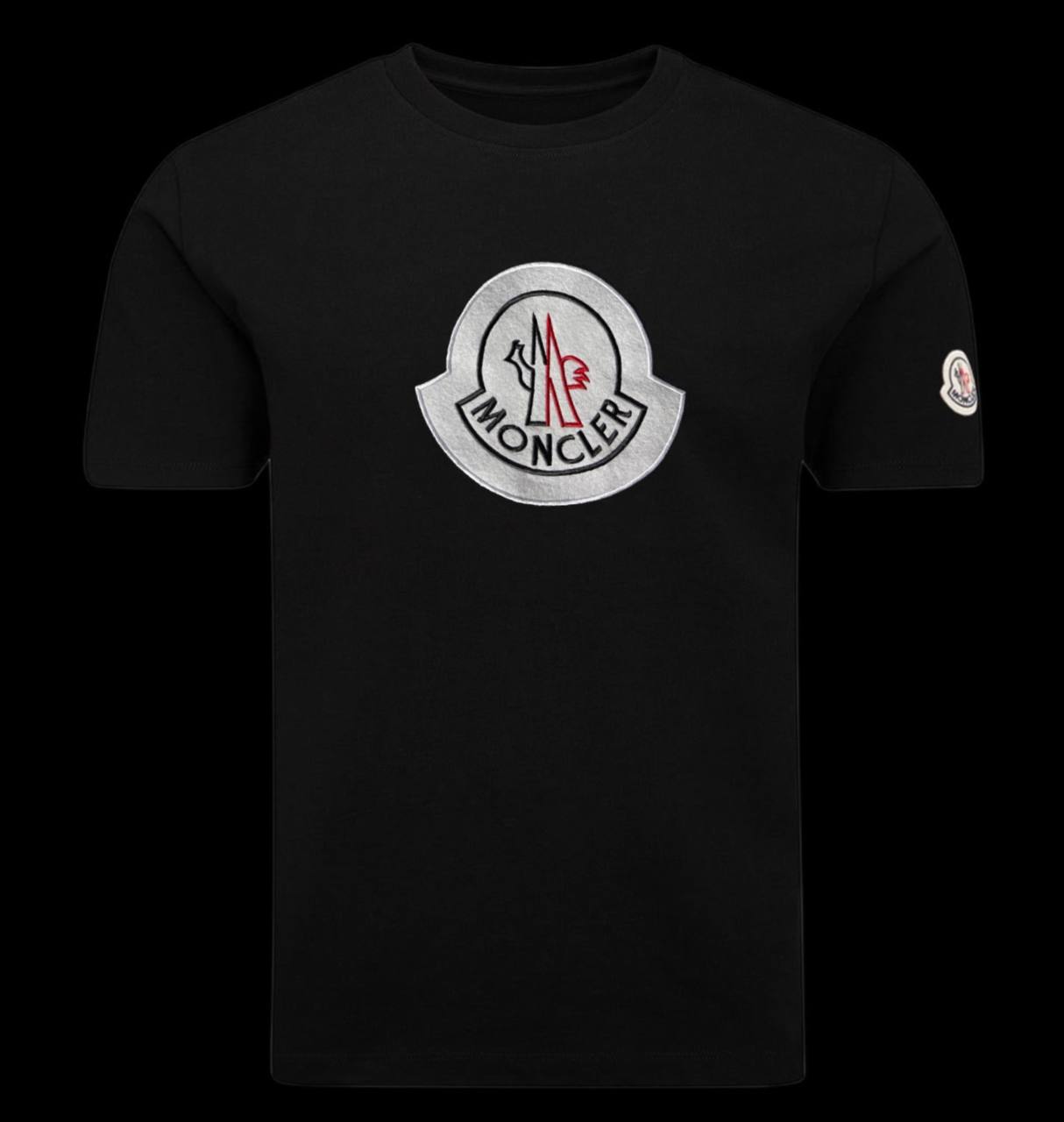 Camiseta moncler negra logo grande