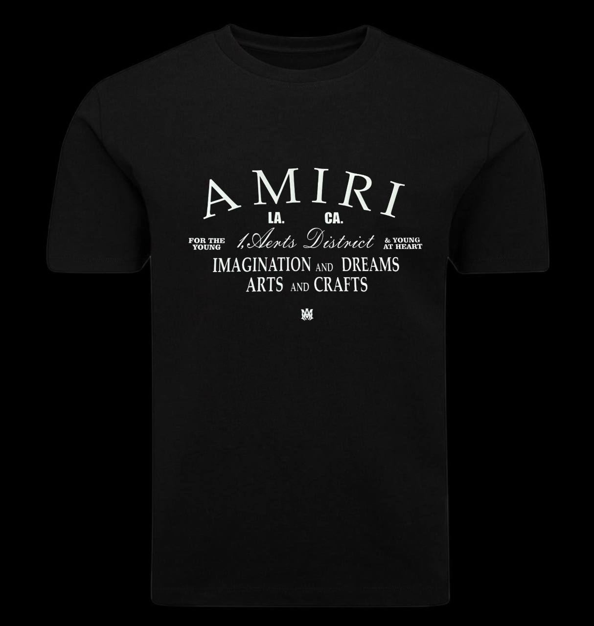 Camiseta amiri negra letras blancas