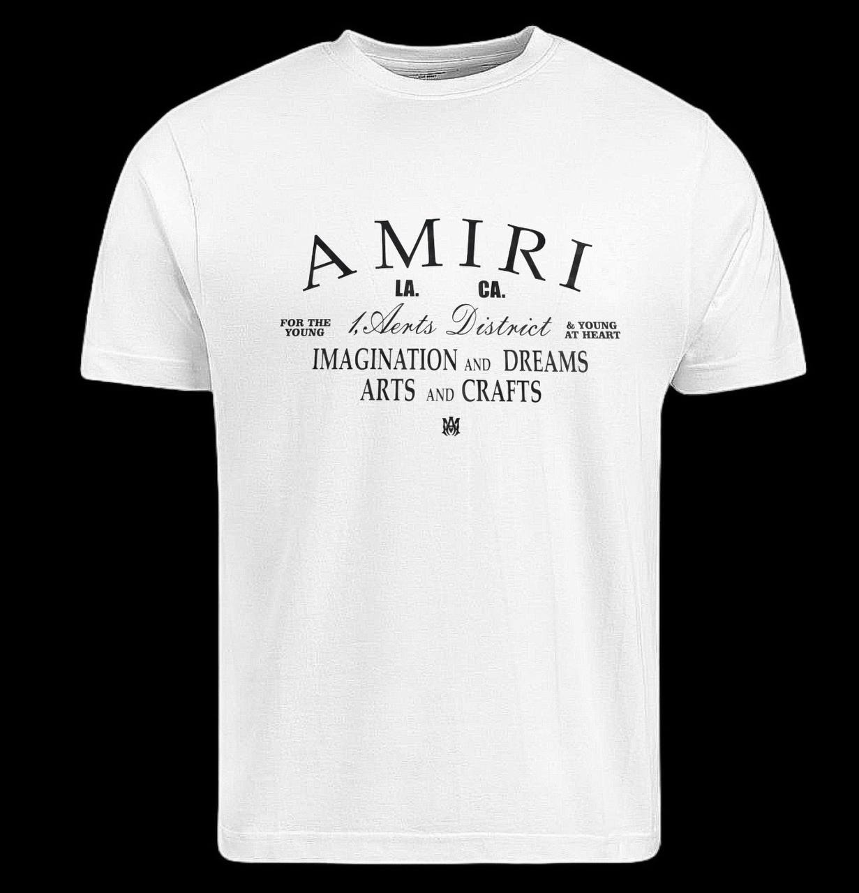 Camiseta amiri blanca letras negras
