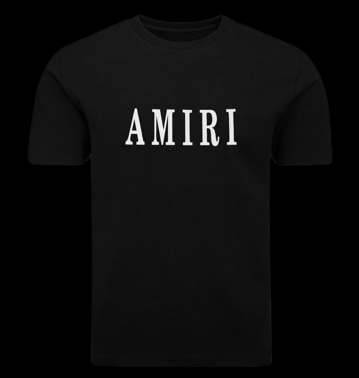 Camiseta amiri negras letras blancas