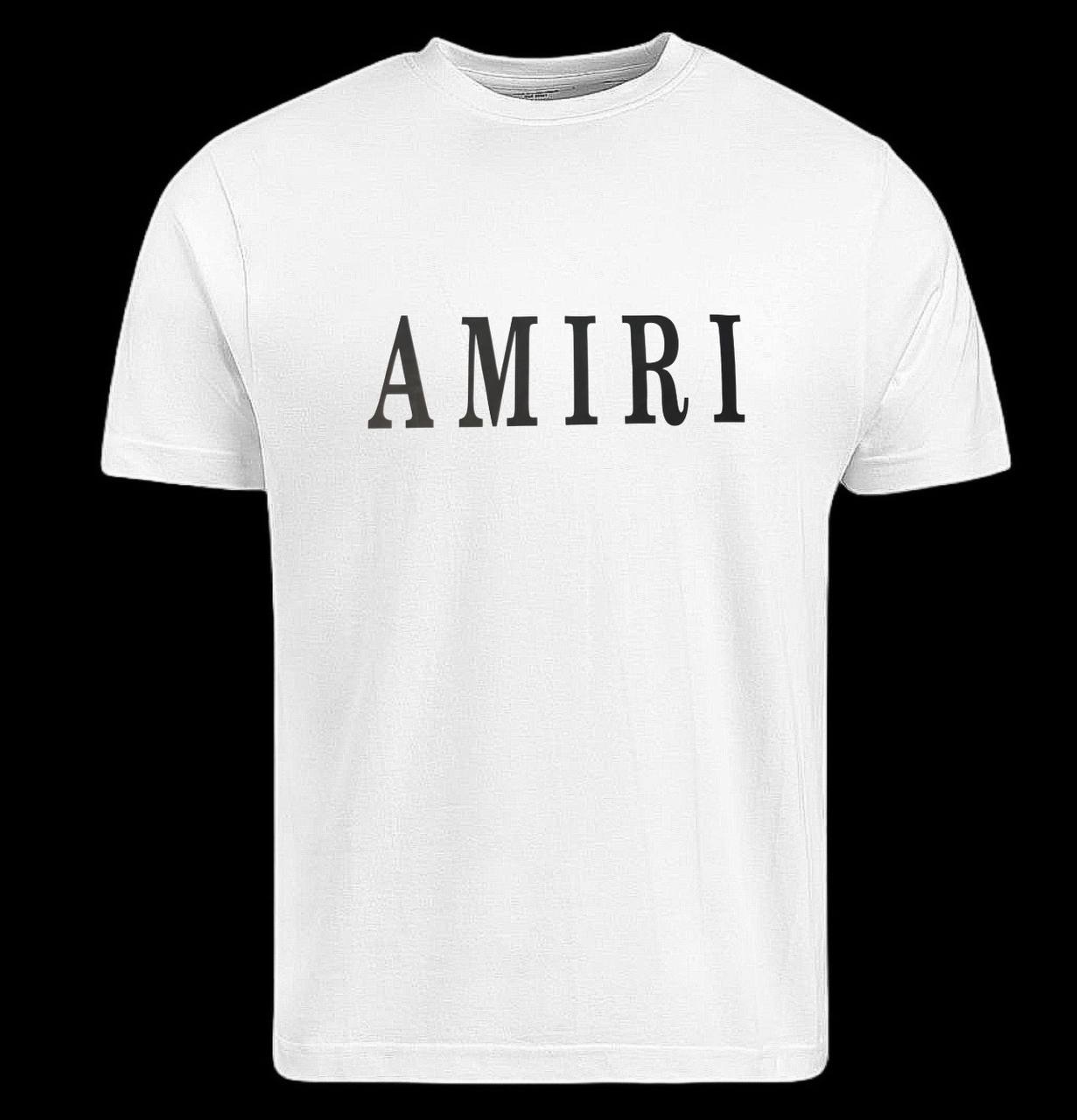 Camiseta amiri blanco letras negras