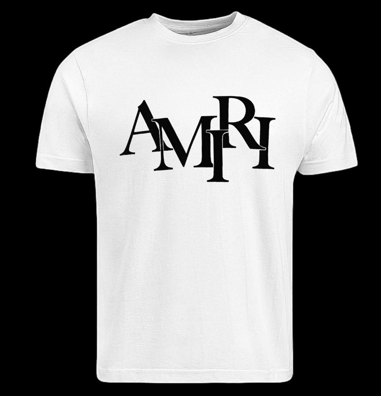 Camiseta amiri blanco letras negras