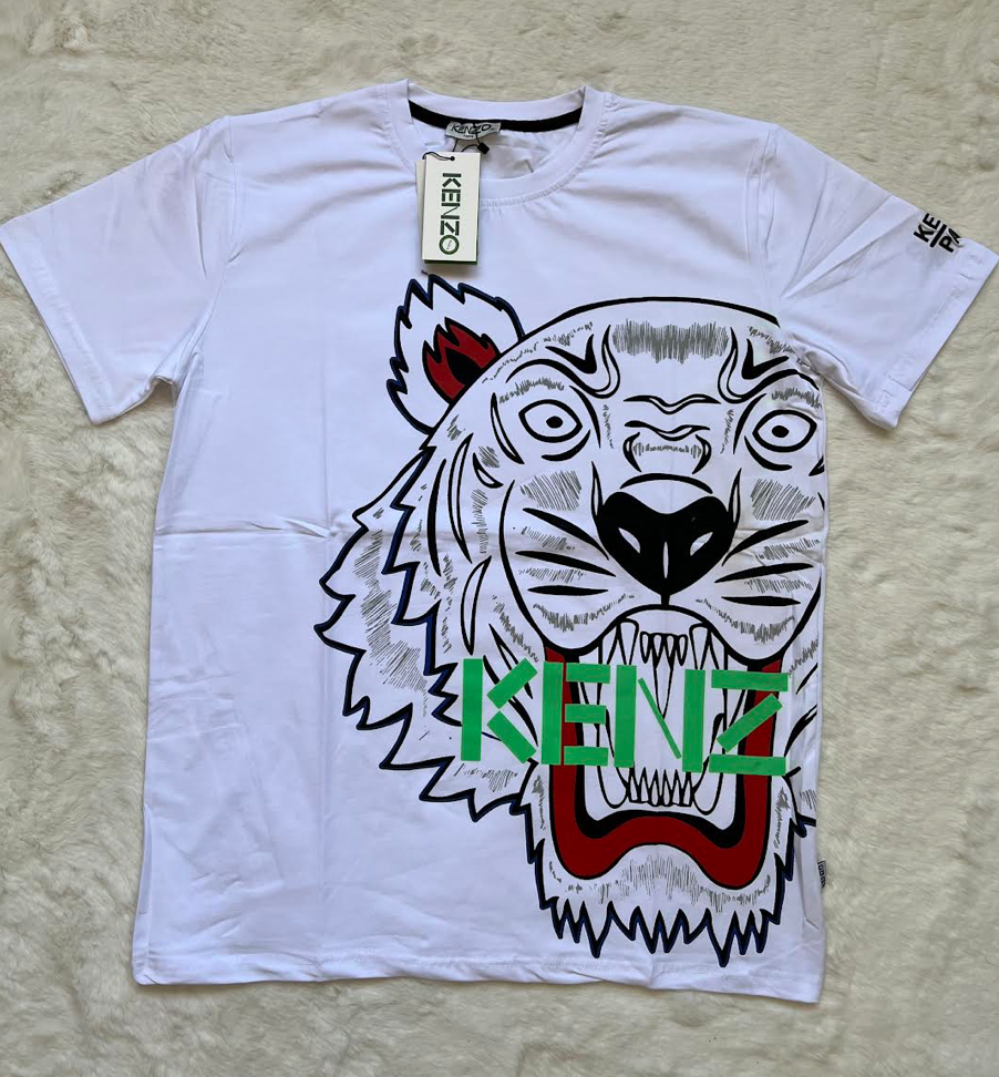 Camiseta blanca kenzo logo en grande zapasstreet