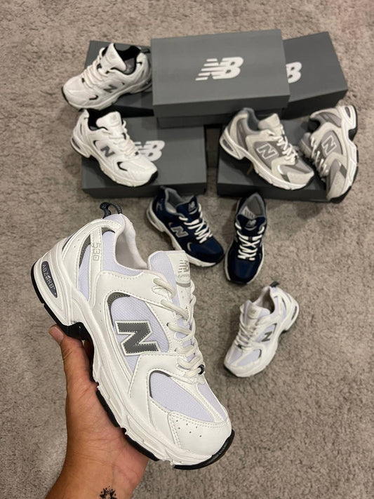 NEW BALANCE 530 BLANCO LOGO GRIS DETALLES GRISES