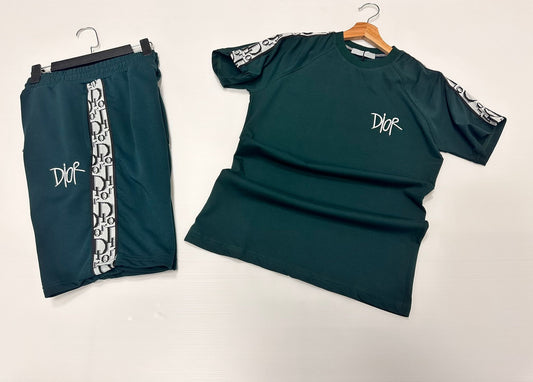 Conjunto Dior verde logo blanco