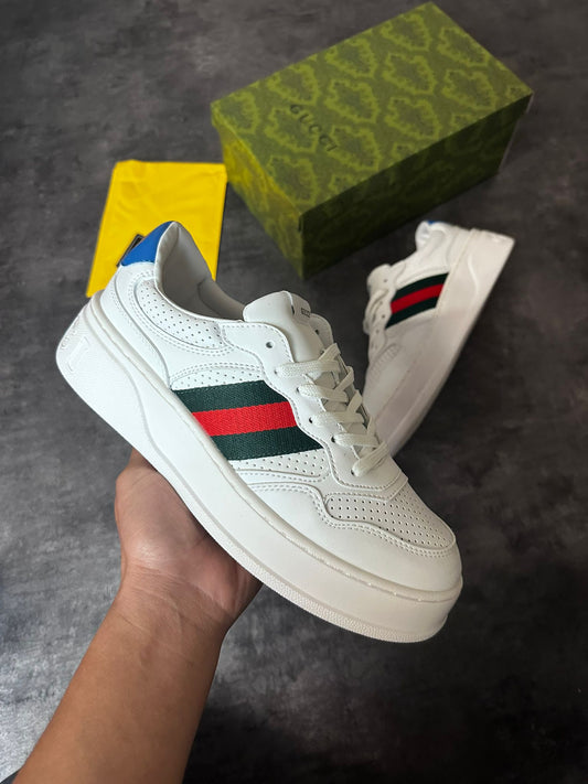 Zapatillas gucci blanca logo bicolor