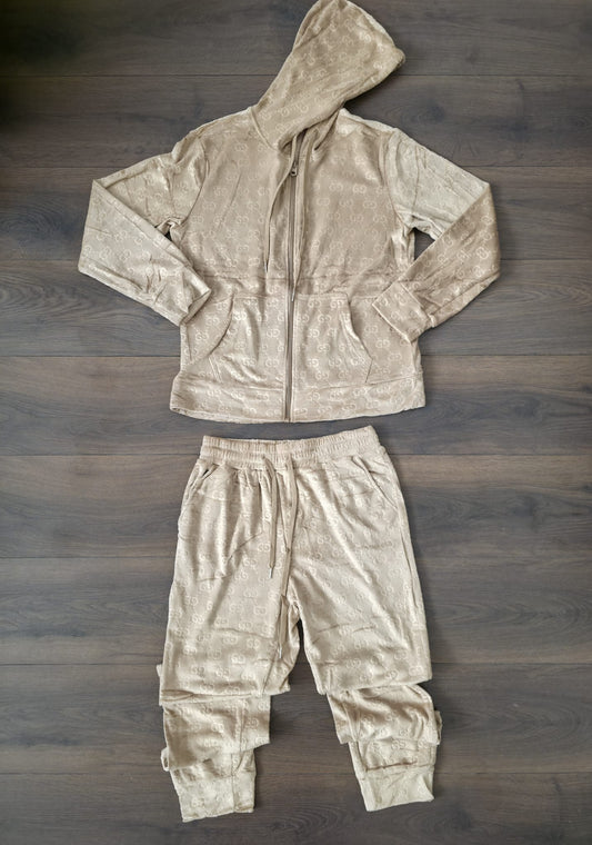 Chandal gucci beige terciopelo