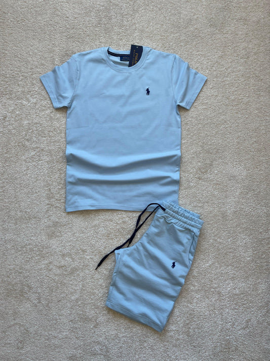 CONJUNTO Ralph Lauren azul logo negro