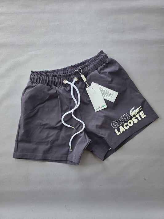 Bañador Lacoste negro logo blanco