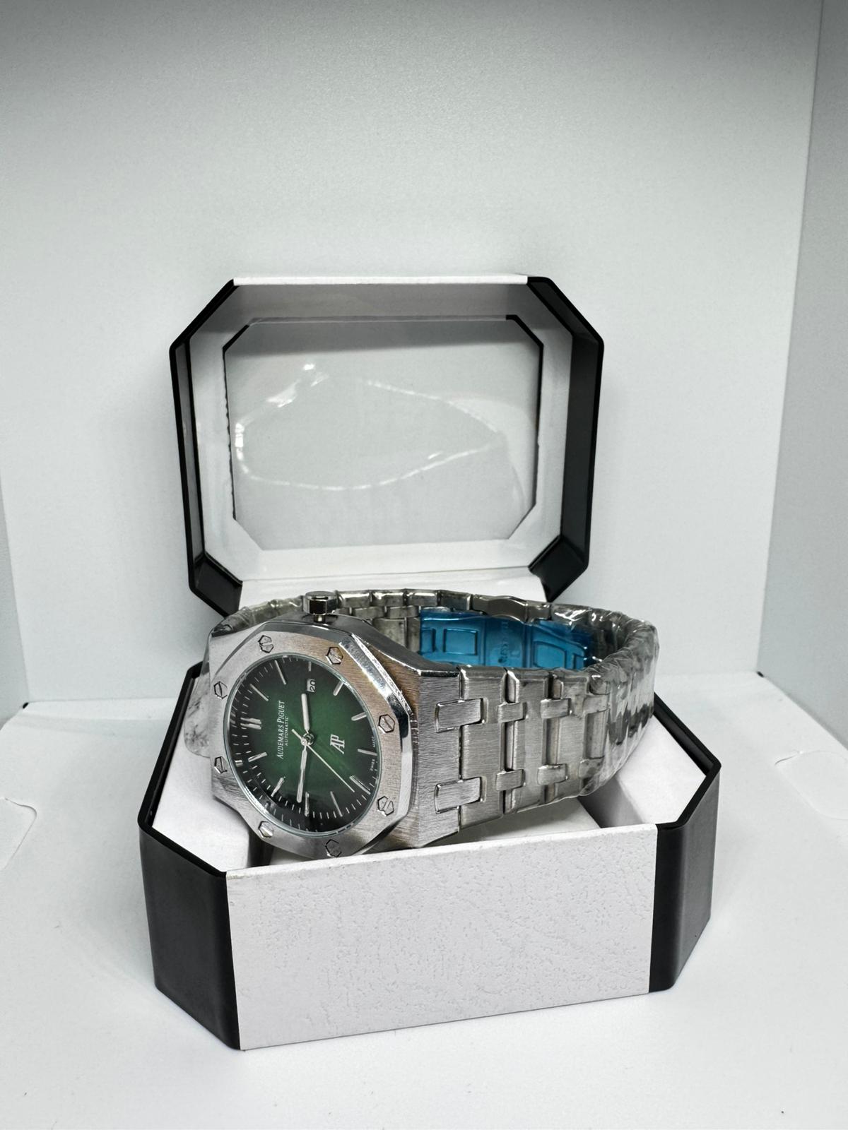 RELOJ ANDEMARS PIGUET VERDE Y PLATEADO