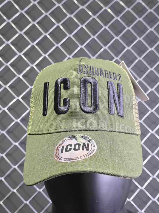 Gorra Dsquared2 verde bosque logo negro