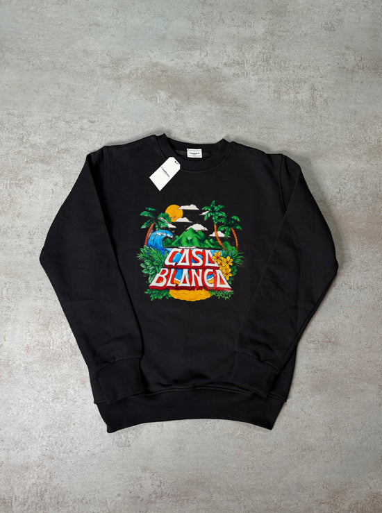 Sudadera CASABLANCA negro logo isla