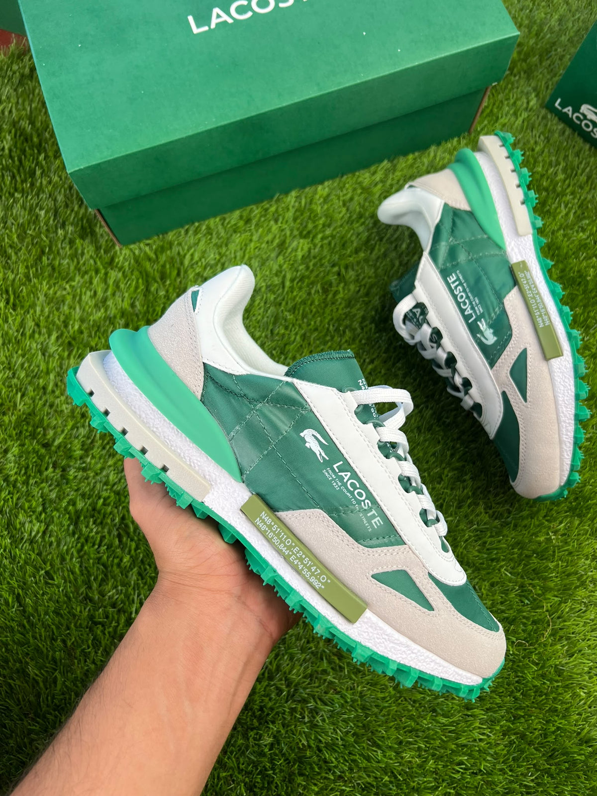 Zapatillas Lacoste Elite Active verdes logo blanco