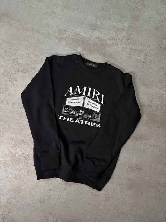 Sudadera AMIRI negro logo blanco teatro