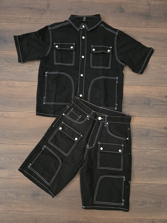 Conjunto verano vaquero negro