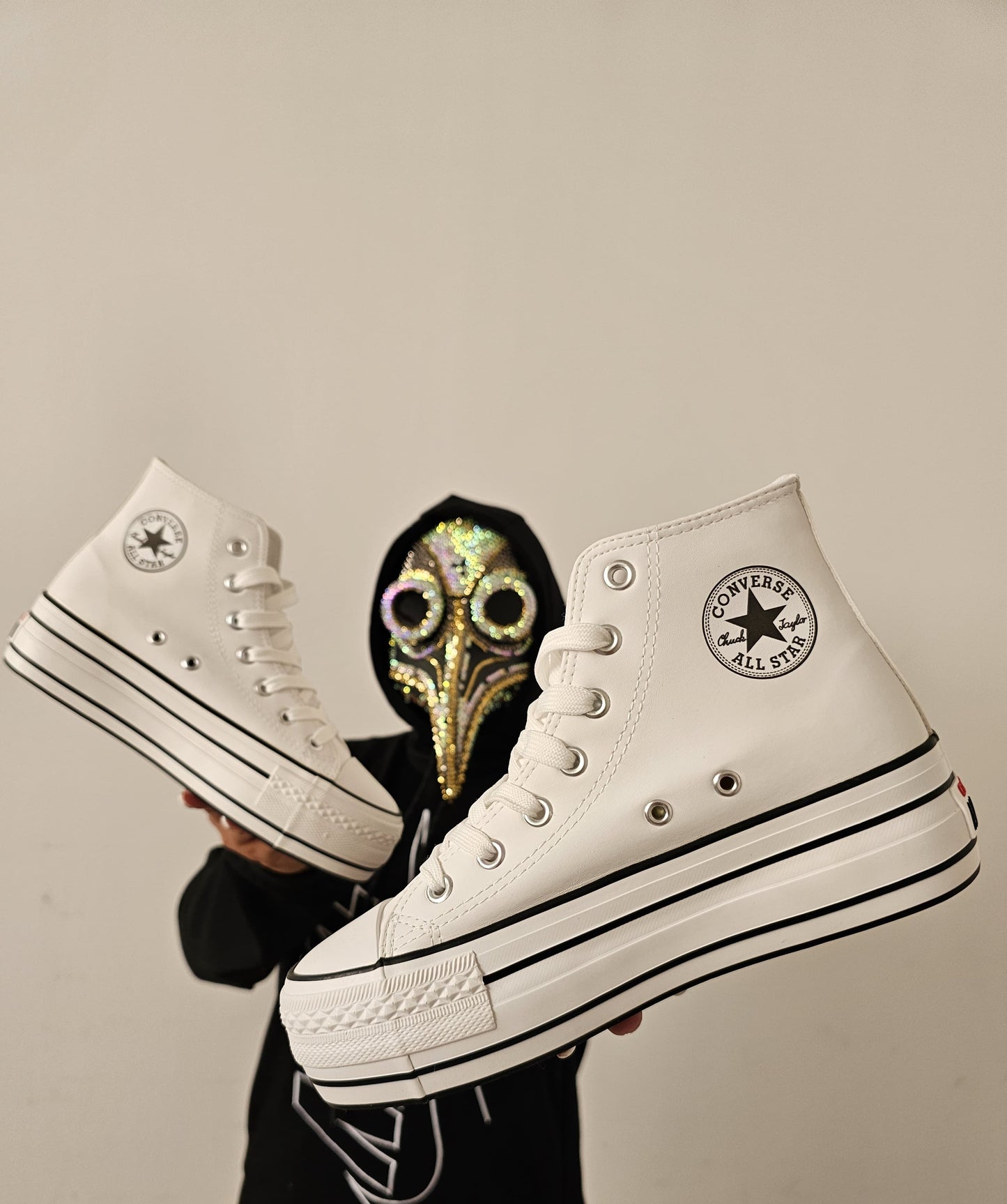 Converse bota triple blanca polipiel