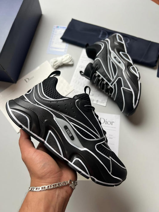 Dior b22 negras detalles blancos y grises