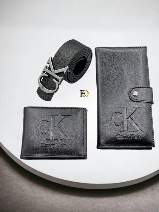 PACK CALVIN KLEIN Cartera + Billetera + cinturon