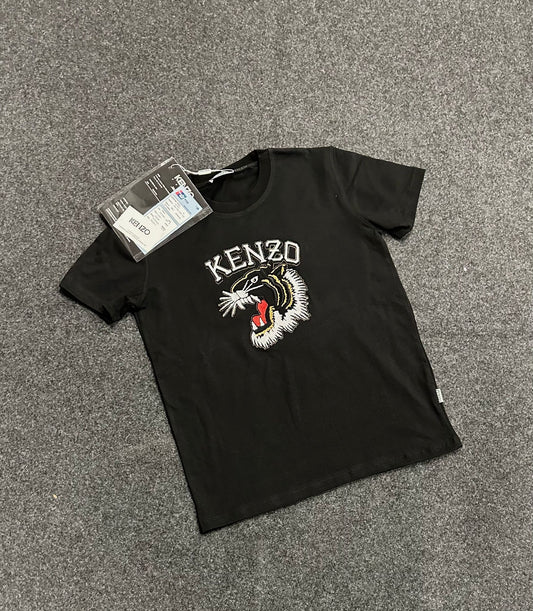 Camiseta Kenzo negra logo blanco