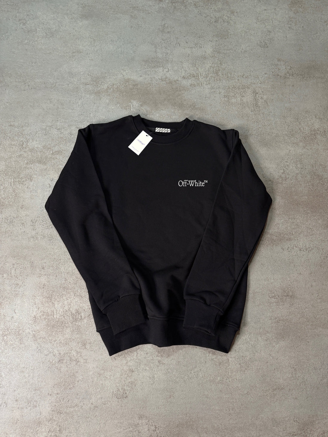 Sudadera OFF WHITE negro logo blanco logo contorno