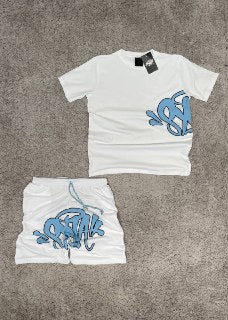 Conjunto verano syna blanco logo azul