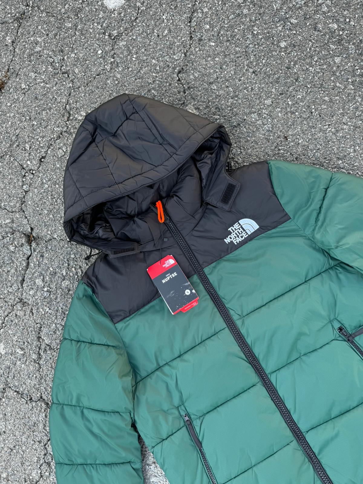 Chaqueton North Face verde y negro