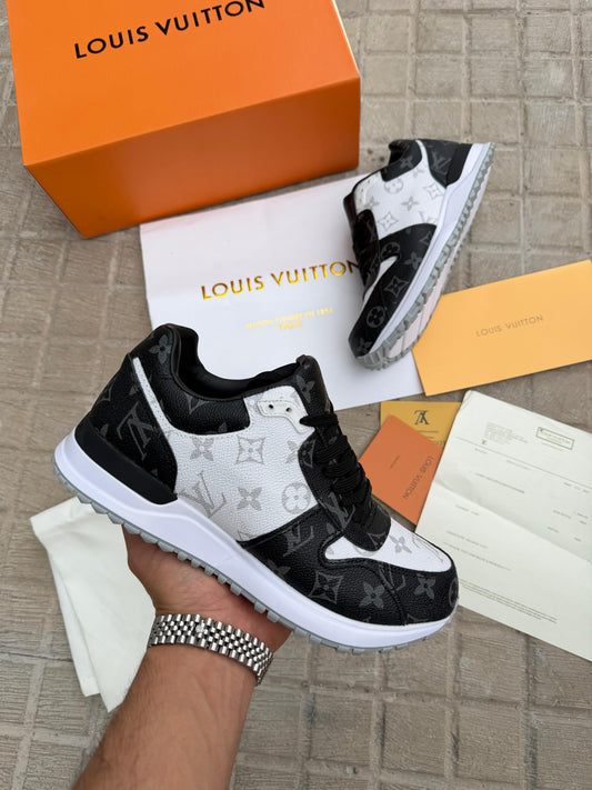 LV Run Away Negras y blancas logo gris