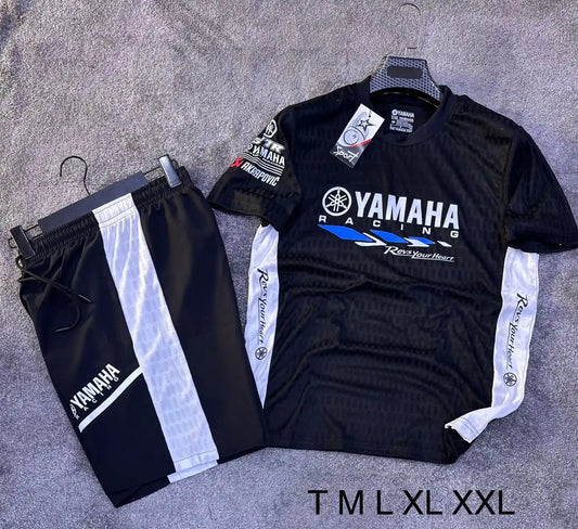 Conjunto Yamaha negra logo blanco
