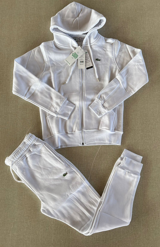 Chandal Lacoste blanco logo verde