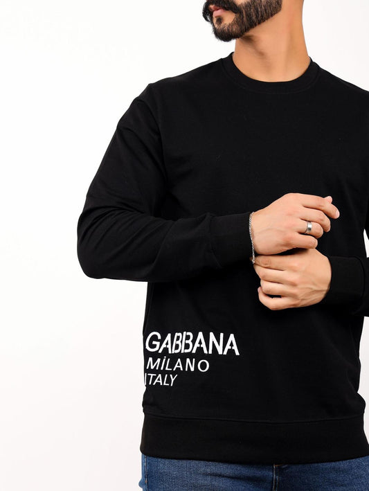 Sudadera D&G negro logo blanco