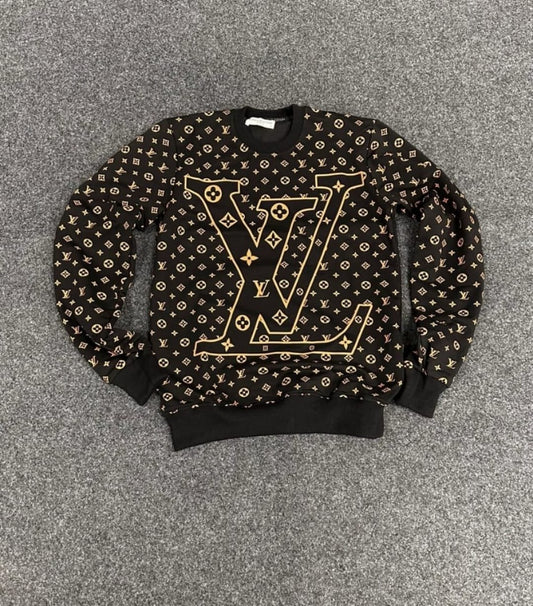 Sudadera LV negra logos