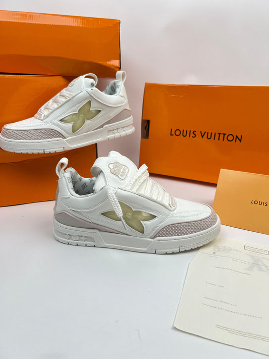 Louis vuitton SKATE 2025 blancas logo beige