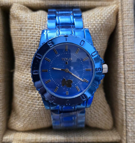 Reloj tous azul detalles negros