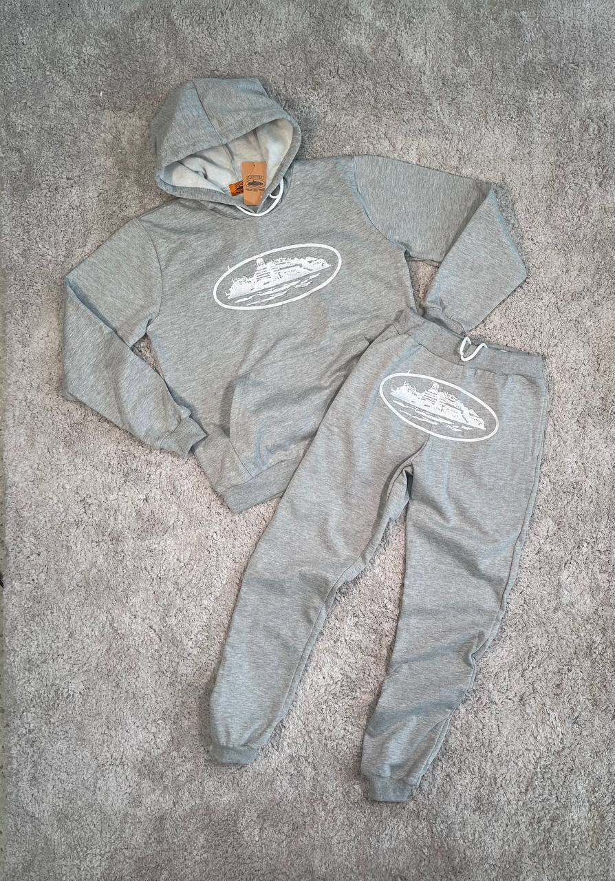 Chandal CORTEIZ GRIS LOGO BLANCO