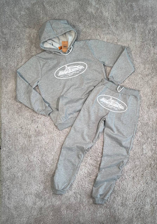 Chandal CORTEIZ GRIS LOGO BLANCO