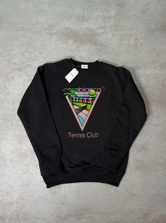 Sudadera CASABLANCA negro logo rosa tenis