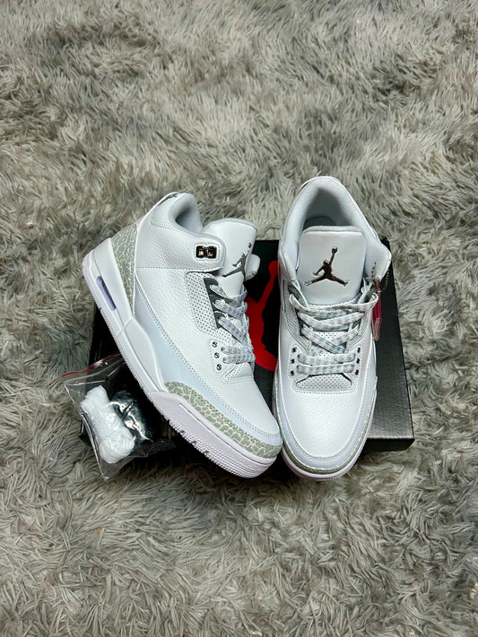 JORDAN 3 BLANCA LOGO NEGRO